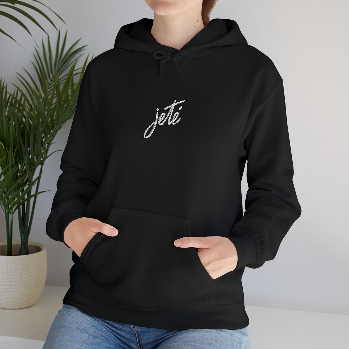 “Jeté” Official Embroidered Logo - Unisex Heavy Blend™ Hooded Sweatshirt | Premium Streetwear Dance Hoodie for Ballet & Dance Enthusiasts