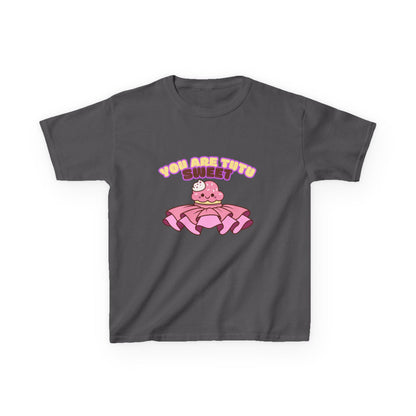 "You Are Tutu Sweet" Youth Short Sleeve Tee – Kawaii Cupcake in Tutu Graphic Dance Shirt for Kids and Ballet Lovers
