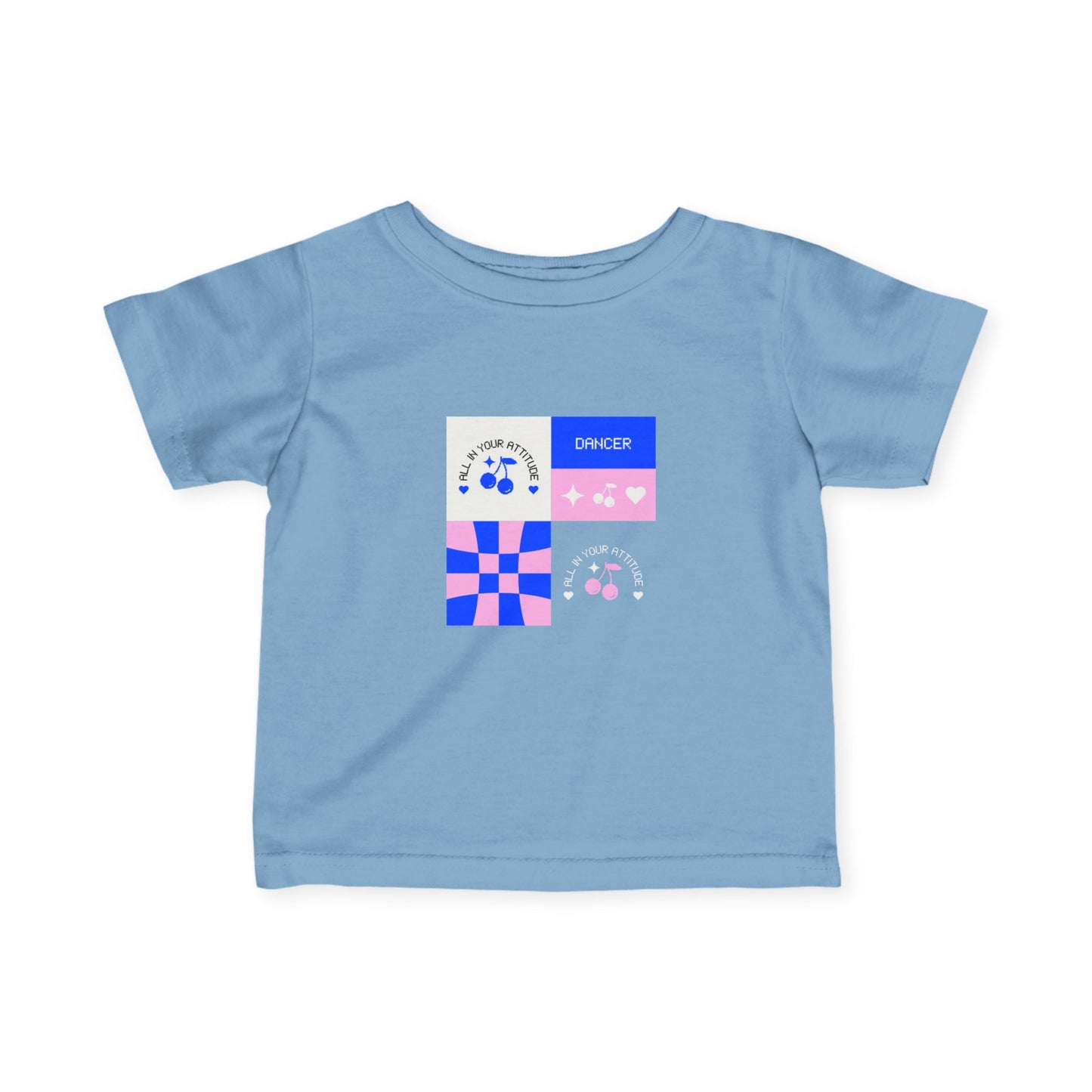 "Dancer – All in Your Attitude" Retro Dance Graphic Infant Fine Jersey Tee – Baby Dance T-Shirt for Confident Little Movers