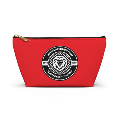 "Jeté Competition Team Always Keep Dancing" Makeup Bag – Collegiate-Inspired Dance Graphic – Team Dance Zipper Pouch for Cosmetics, Accessories & Recital Gifts