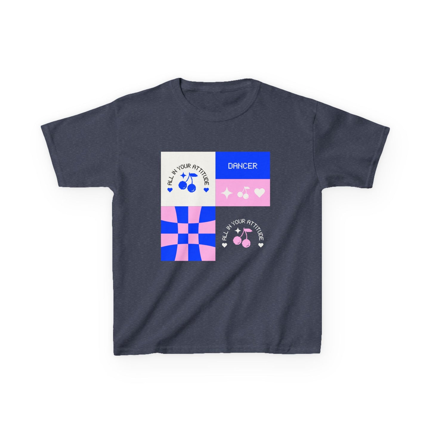 "Dancer - All in Your Attitude" Retro Graphic Tee for Kids - Youth Dance T-Shirt