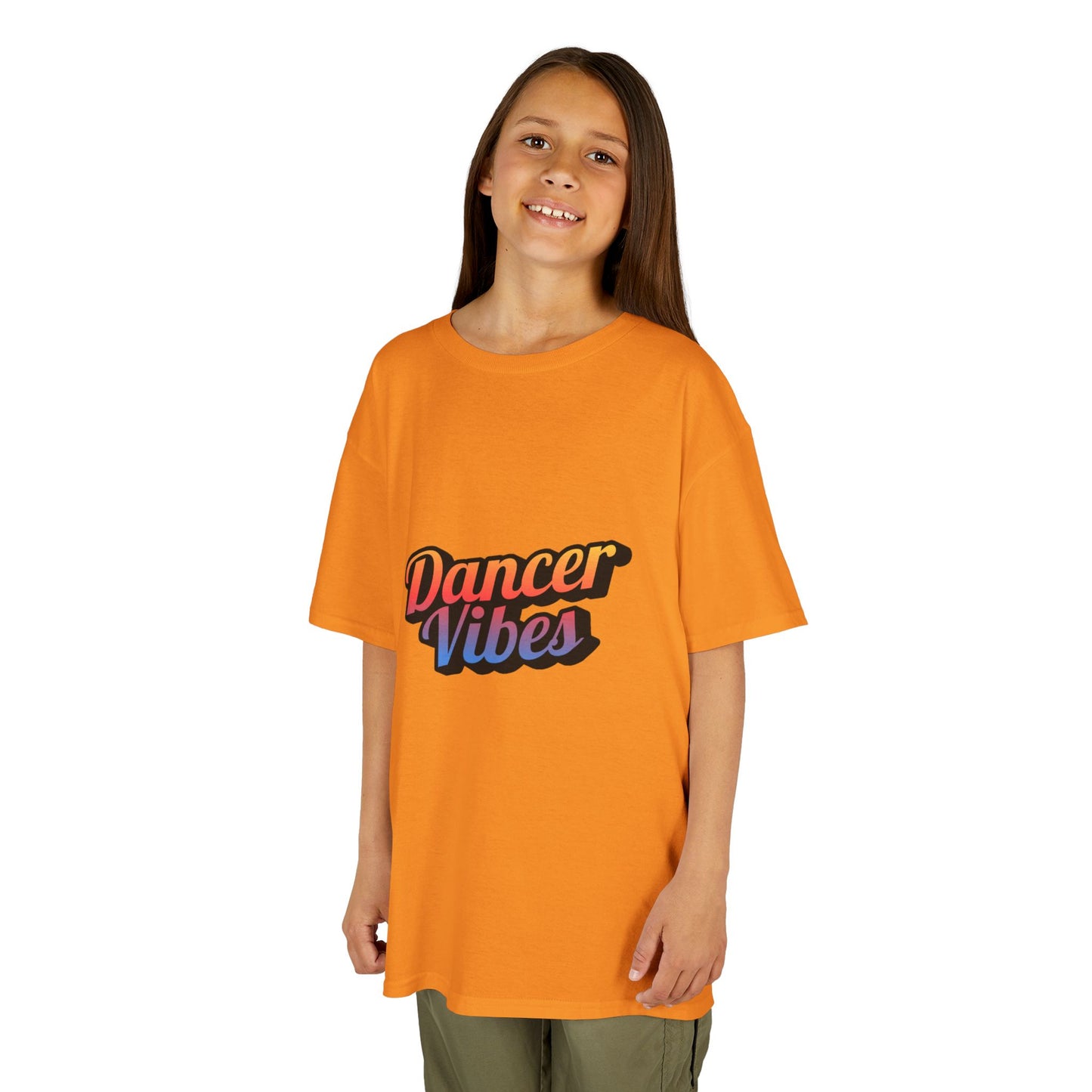 “Dancer Vibes” Colorful Graphic Tee for Kids | Dance-Themed Short Sleeve Shirt - Youth Dance T-Shirt