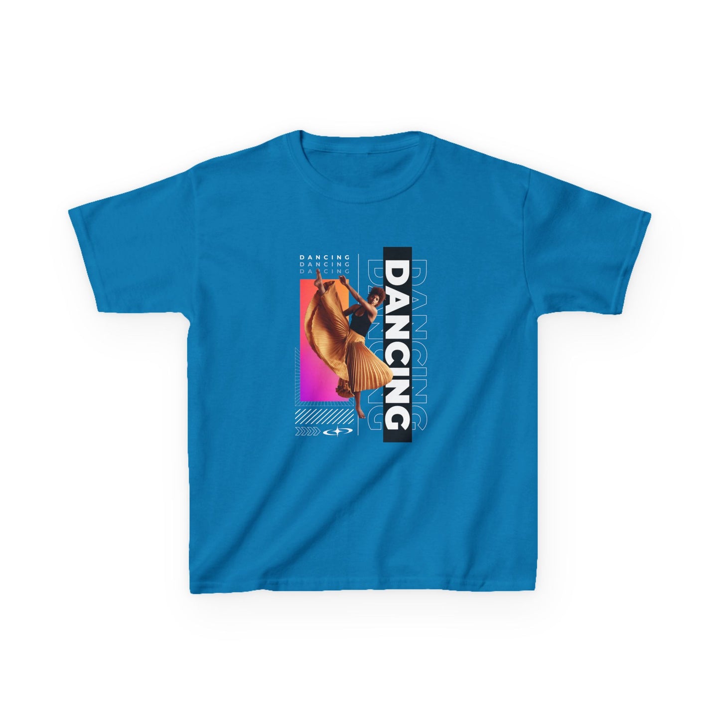 "Dancing" Youth Short Sleeve T-Shirt – Streetwear-Inspired Female Dancer Graphic – Stylish Dance Apparel for Kids