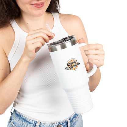 "Dance Unlimited, Potential & Growth" Retro 40oz Insulated Travel Mug – Motivational Dance Tumbler for Growth, Potential & Everyday Inspiration