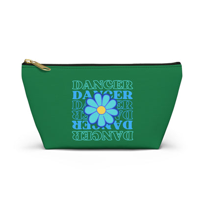 "Dancer" Makeup Bag – Elegant Floral Dance Graphic – Stylish Zipper Pouch for Cosmetics, Accessories & Gifts for Dancers