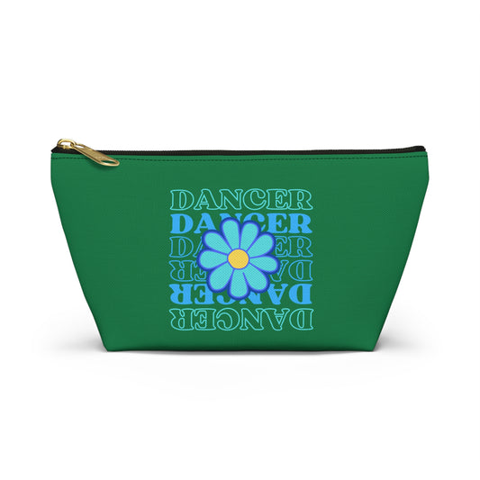 "Dancer" Makeup Bag – Elegant Floral Dance Graphic – Stylish Zipper Pouch for Cosmetics, Accessories & Gifts for Dancers