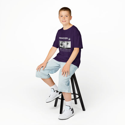 "Dancer" Youth Short Sleeve Tee – Streetwear-Style Breakdancer Graphic Hip Hop Dance Kids T-Shirt