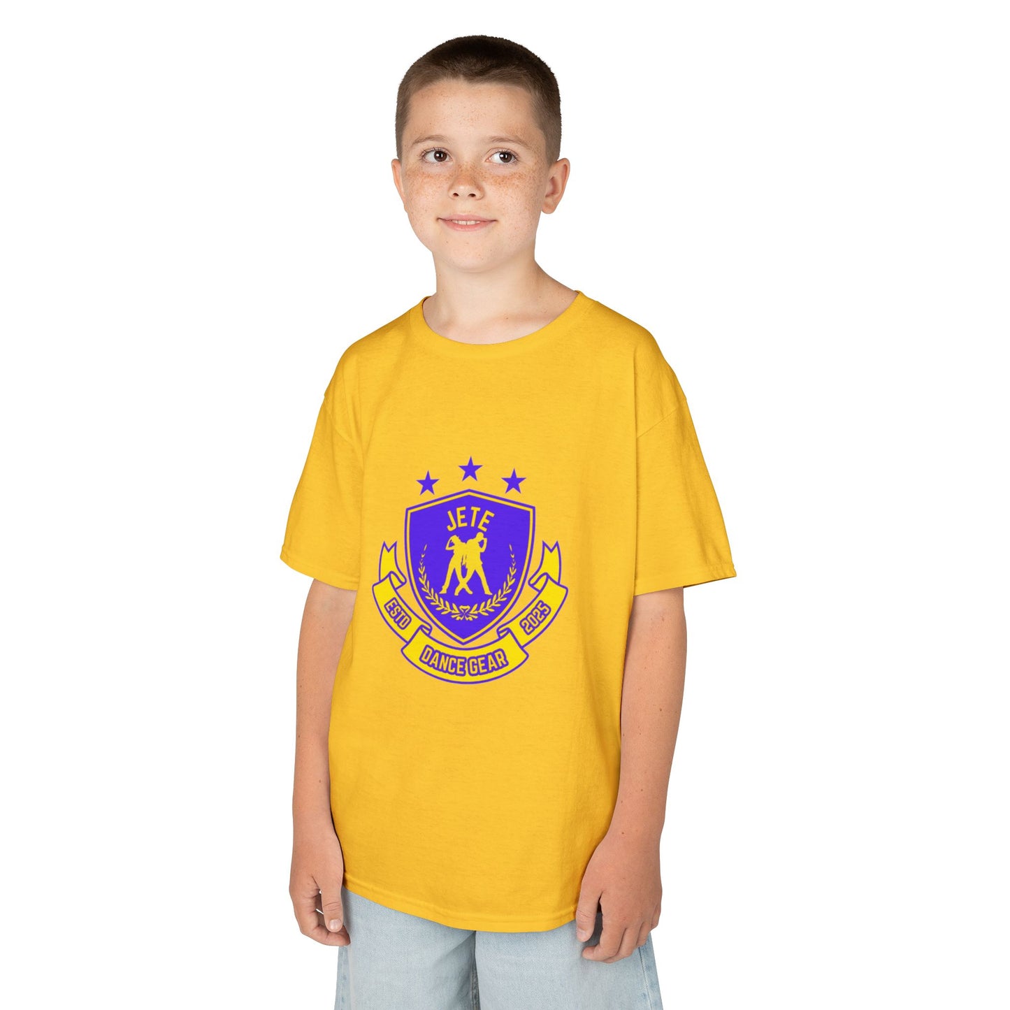 "Jeté Dance Gear" Youth Short Sleeve Tee – Collegiate-Inspired Dancer Graphic Shirt for Kids