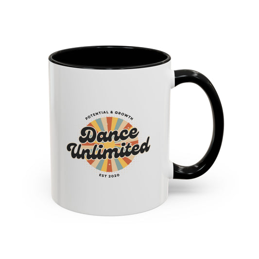 "Dance Unlimited – Potential & Growth" Accent Coffee Mug – Retro-Inspired Ceramic Mug for Dancers and Creative Dreamers