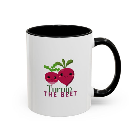 "Turnip the Beet" Accent Coffee Mug – Funny Dance Pun Ceramic Mug for Dancers and Music Lovers