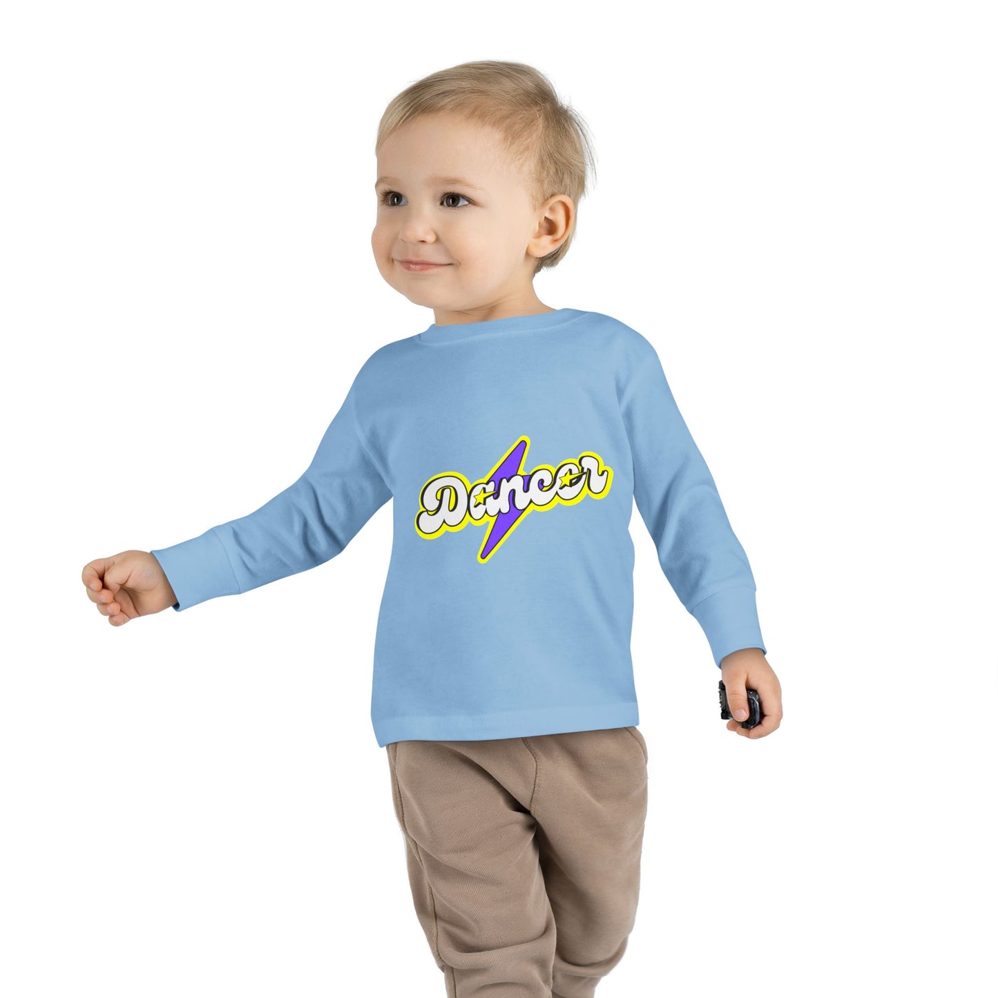 "Dancer" Toddler Dance T-Shirt – Bold Superhero-Inspired Long Sleeve Tee for Kids
