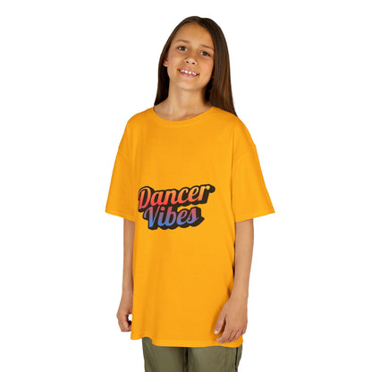 “Dancer Vibes” Colorful Graphic Tee for Kids | Dance-Themed Short Sleeve Shirt - Youth Dance T-Shirt