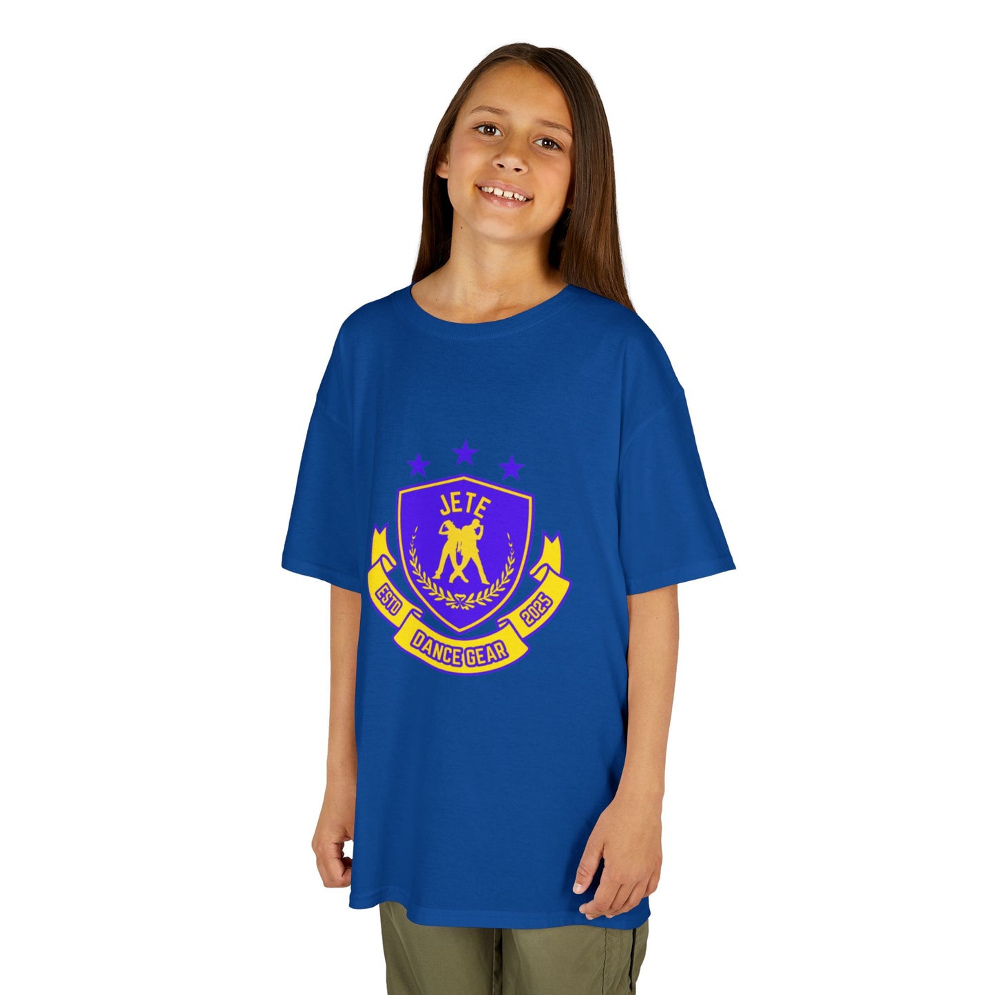 "Jeté Dance Gear" Youth Short Sleeve Tee – Collegiate-Inspired Dancer Graphic Shirt for Kids