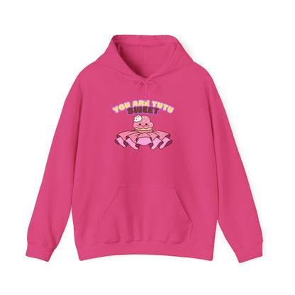 "You Are Tutu Sweet" Unisex Heavy Blend Hooded Sweatshirt – Kawaii Cupcake in Tutu Dance Graphic Hoodie for Adults and Teens