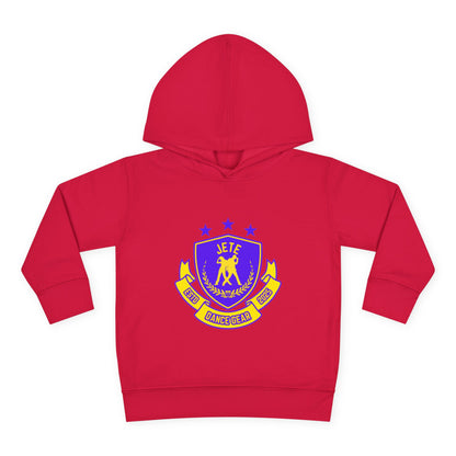 "Jeté Dance Gear" Toddler Pullover Fleece Hoodie – Collegiate-Inspired Dancer Graphic Sweatshirt for Kids