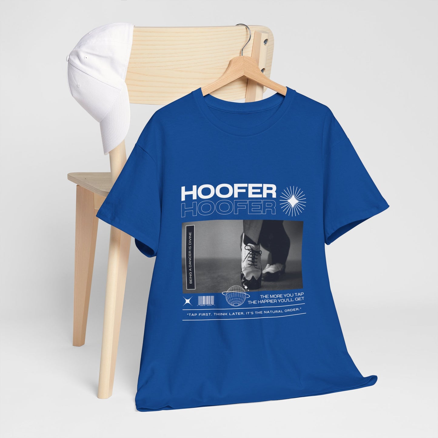 “Hoofer" Tap Dance Unisex Heavy Cotton Tee – Streetwear-Inspired Tap Shoes Graphic T-Shirt for Dancers