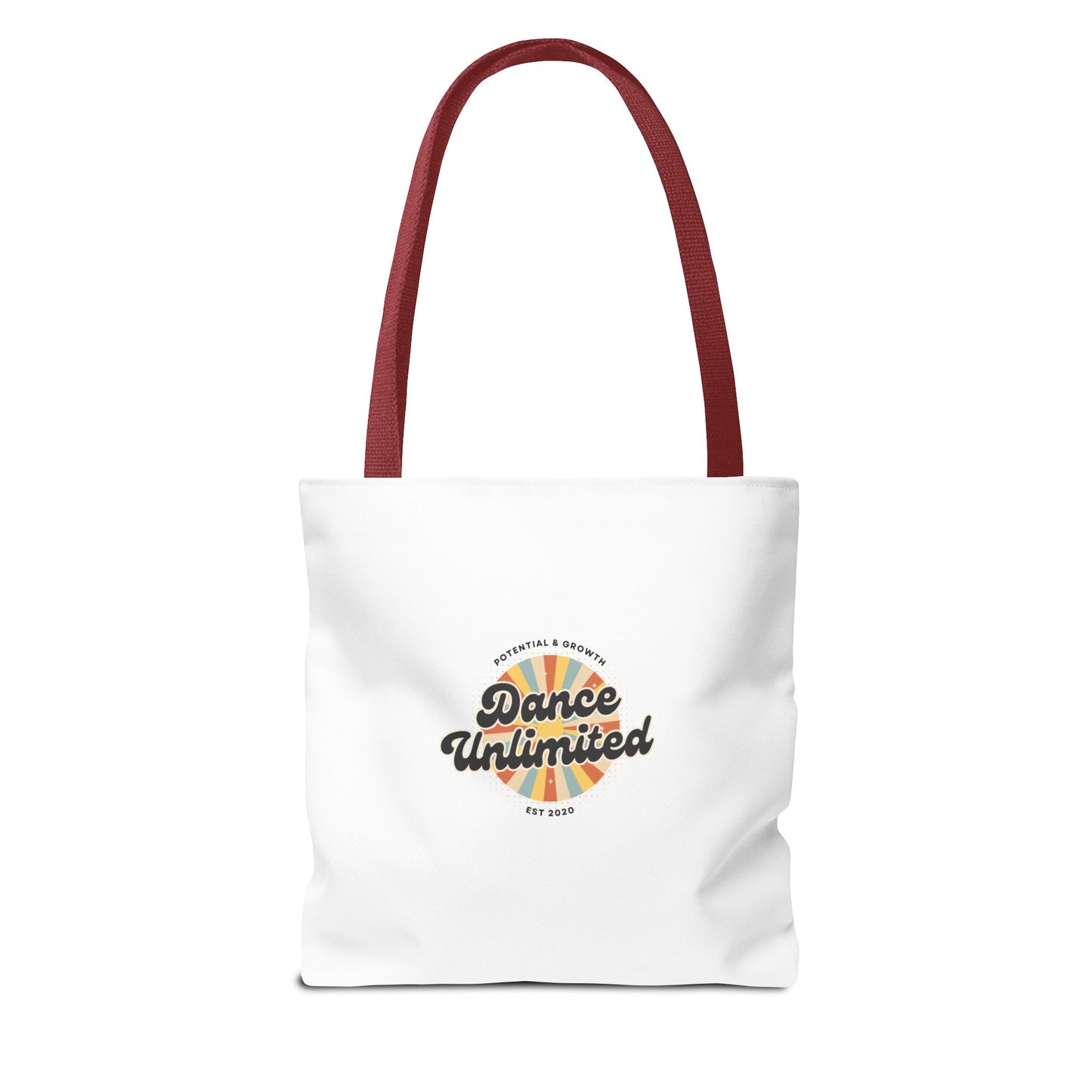 "Dance Unlimited, Potential & Growth" Canvas Tote Bag – Retro Graphic Dance Bag | Stylish Reusable Dance Tote for Dancers & Dance Moms