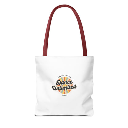 "Dance Unlimited, Potential & Growth" Canvas Tote Bag – Retro Graphic Dance Bag | Stylish Reusable Dance Tote for Dancers & Dance Moms