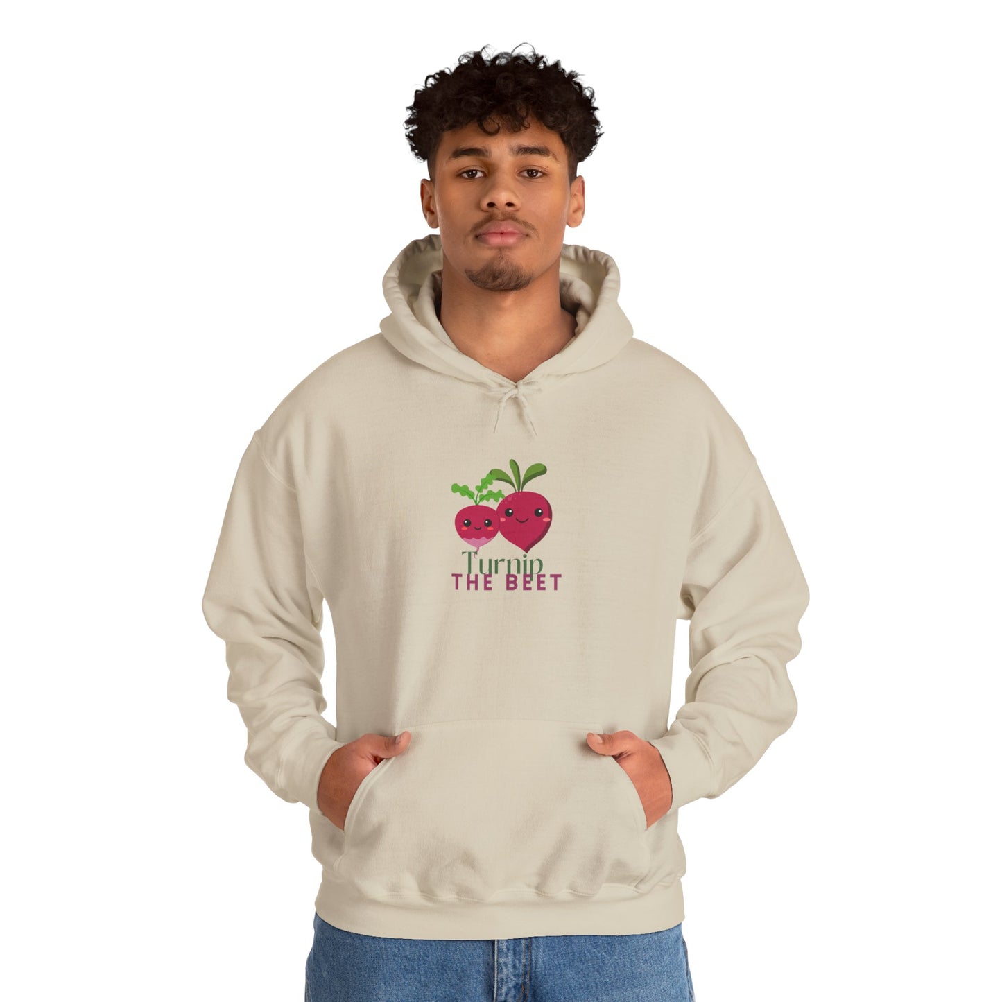 "Turnip the Beet" Unisex Hooded Sweatshirt – Funny Dance Pun Hoodie with Cute Veggie Graphic | Cozy Gift for Dancers & Foodie Fans