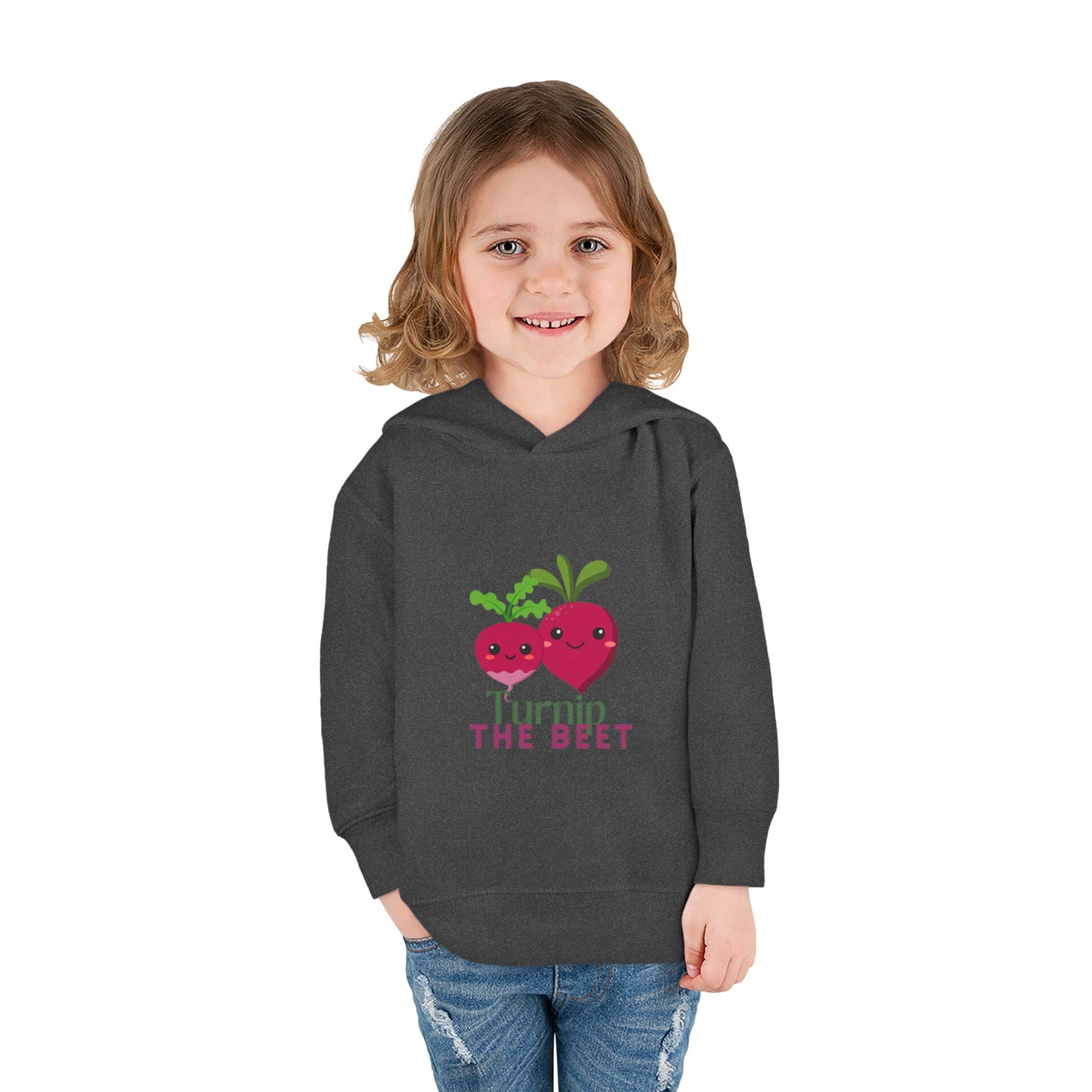 "Turnip the Beet "Toddler Pullover Hoodie – Cute Vegetable Dance Pun Graphic Fleece Sweatshirt for Kids
