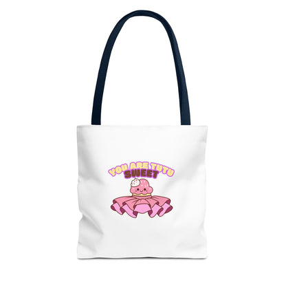"You Are Tutu Sweet" Kawaii Cupcake Dance Tote Bag – Cute Canvas Bag for Dancers, Dance Moms & Ballet Lovers | Dance Gift Idea