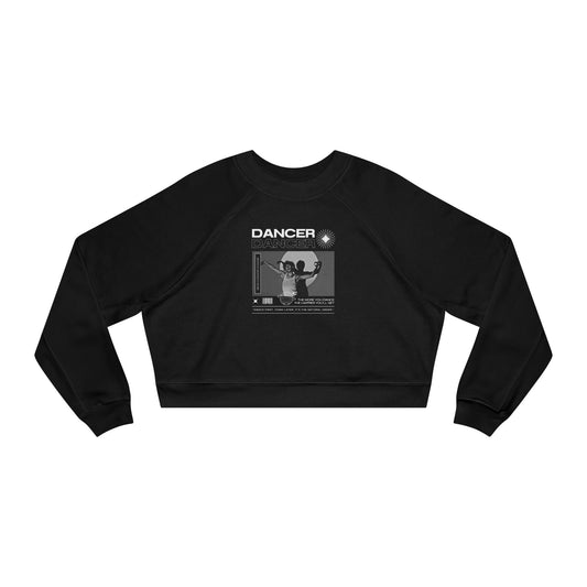 “Dancer” Contemporary Dancer in Spotlight Graphic | Streetwear-Inspired Ballet & Modern Dance Sweatshirt for Dancers & Enthusiasts - Women’s Cropped Sweatshirt