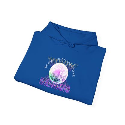 "Boogie, Hustle, Groove - Dancing" Streetwear Dance Graphic – Unisex Heavy Blend™ Hooded Sweatshirt