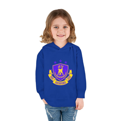"Jeté Dance Gear" Toddler Pullover Fleece Hoodie – Collegiate-Inspired Dancer Graphic Sweatshirt for Kids