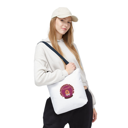 "Life Without Dance Is Pointeless" Capybara Canvas Tote Bag – Funny Dance Pun Tote for Dancers & Animal Lovers