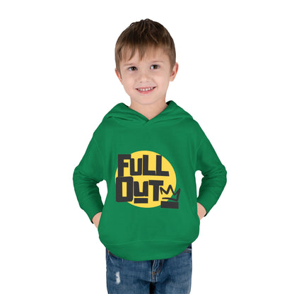 "Full Out" Toddler Pullover Hoodie – Bold Streetwear-Inspired Dance Graphic Fleece Sweatshirt for Kids