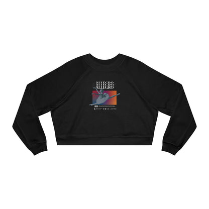 “Allegro” Ballet Definition with Beautiful Ballerina Streetwear Style | Women’s Cropped Sweatshirt – Dance-Themed Pullover Top