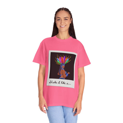 "Shake It Like a Samba Star" Unisex Garment-Dyed Dance T-Shirt – Bold Carnival-Inspired Graphic Tee for Dancers