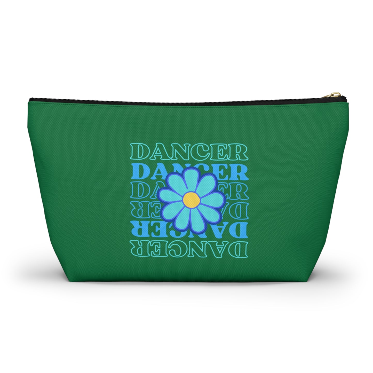 "Dancer" Makeup Bag – Elegant Floral Dance Graphic – Stylish Zipper Pouch for Cosmetics, Accessories & Gifts for Dancers