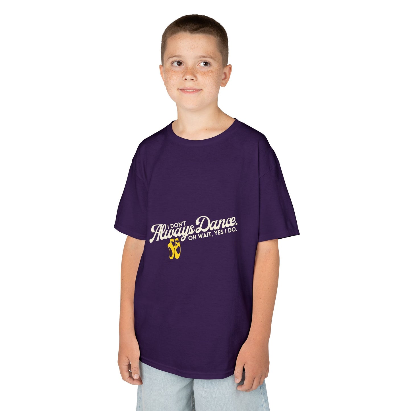 "I Don’t Always Dance.Oh Wait, Yes I Do." Youth Short Sleeve Tee – Bold Text Graphic Dance Shirt for Kids and Young Performers