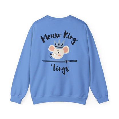 “Mouse King ’Tings” Back Print ADULT Sweatshirt + “Nutcracker 2025” Front – Unisex Heavy Blend Crewneck | Ballet Holiday Dance Apparel