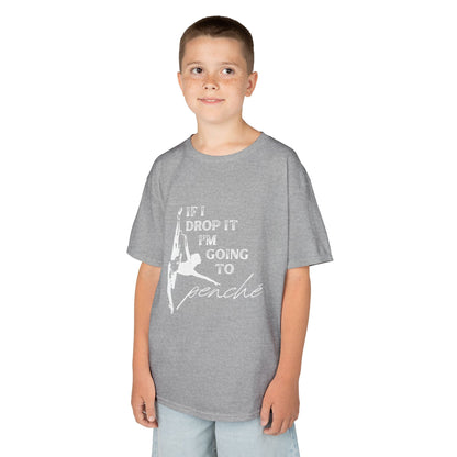 “If I Drop It, I’m Going to Penché” Funny Dance T-Shirt – Youth Short Sleeve Tee with Dancer Graphic and Optional Name or Studio Personalization