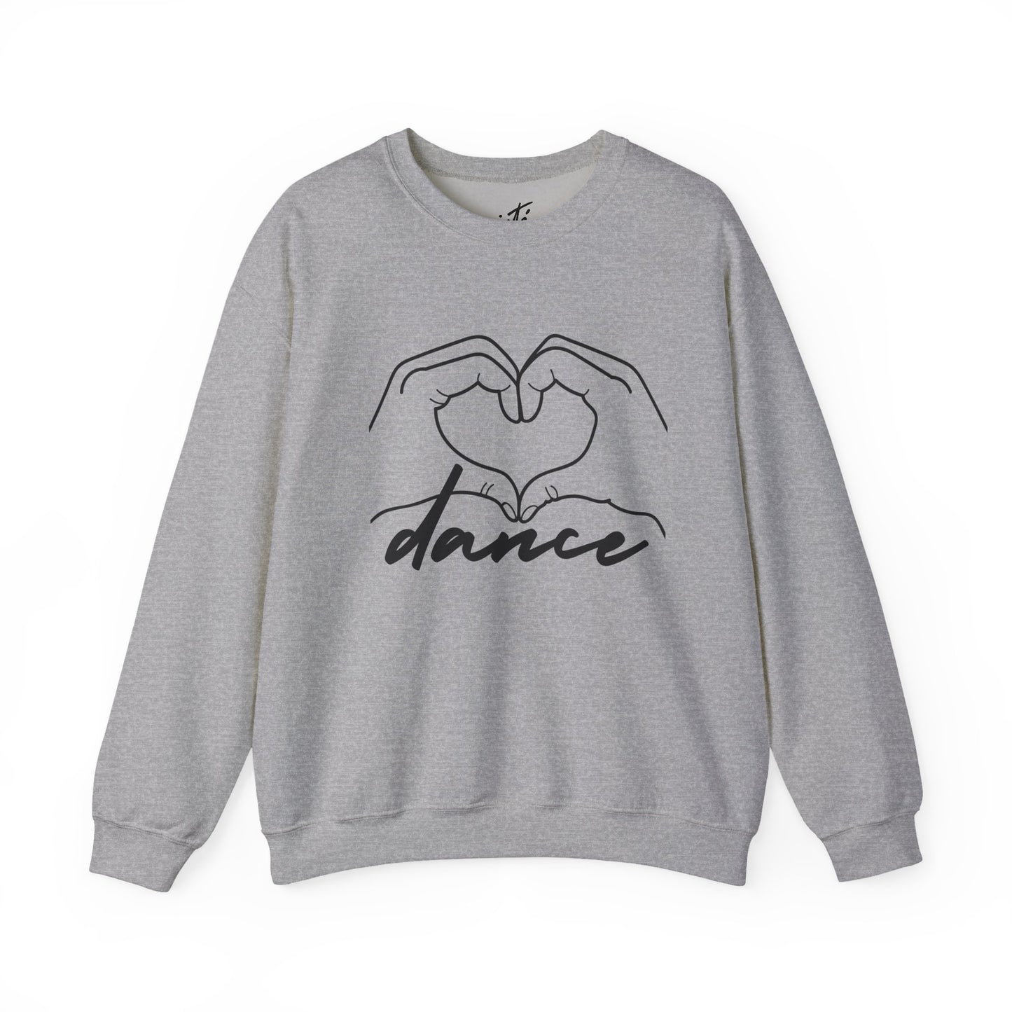 Dance Heart Hands Unisex Crewneck Sweatshirt – Hand Heart Graphic Dance Lover Pullover