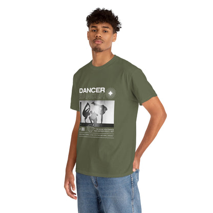 “Dancer” Graphic with Breakdancer Streetwear-Inspired Design | Hip-Hop Dance T-Shirt for Men & Women | Unisex Heavy Cotton Tee