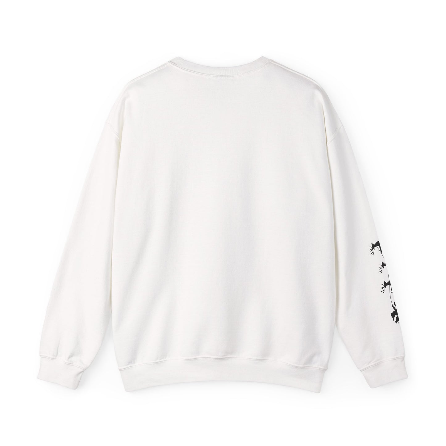 “Sleighing the Dance Floor” ADULT SWEATSHIRT Unisex Heavy Blend Crewneck – Festive Christmas Dance Sweatshirt with Santa’s Sleigh & Reindeer Arm Design, Perfect for Dancers & Studios