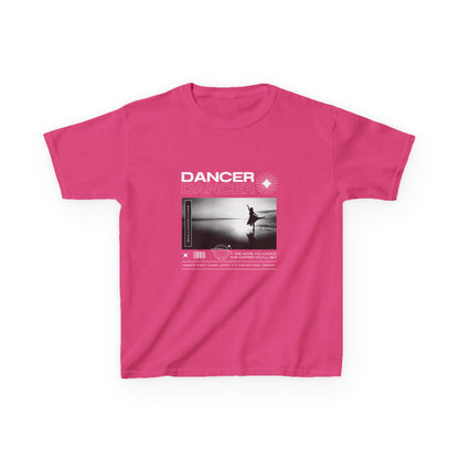 "Dancer" Arabesque on the Beach – Youth Short Sleeve Dance Tee in Streetwear-Inspired Style