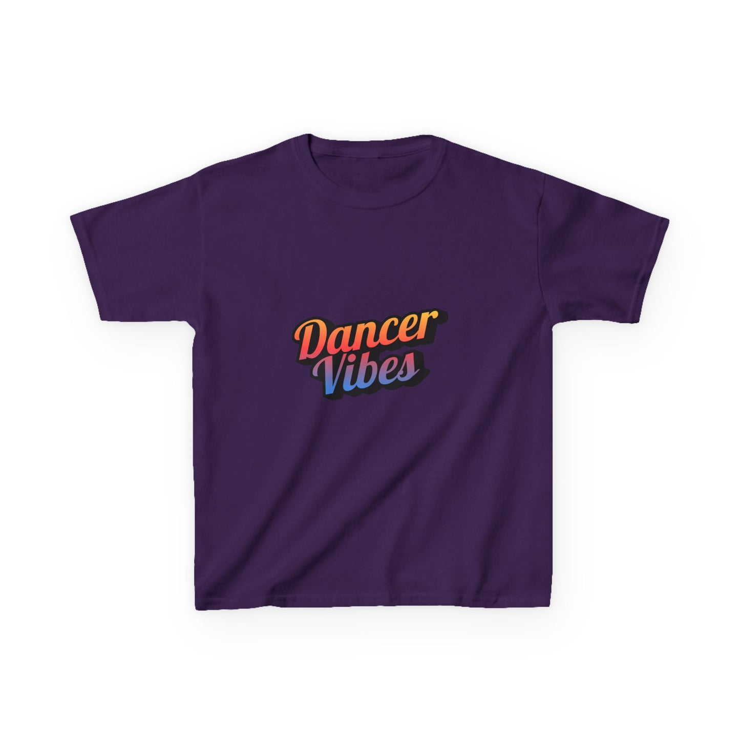 “Dancer Vibes” Colorful Graphic Tee for Kids | Dance-Themed Short Sleeve Shirt - Youth Dance T-Shirt