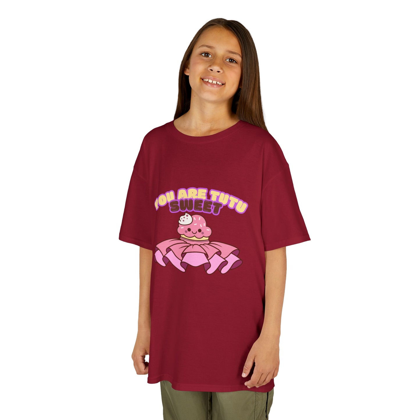 "You Are Tutu Sweet" Youth Short Sleeve Tee – Kawaii Cupcake in Tutu Graphic Dance Shirt for Kids and Ballet Lovers