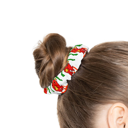 “What's a Pepper's Favorite Dance? Salsa!” Scrunchie – Funny Dance Pun Hair Accessory with Cute Pepper Graphic
