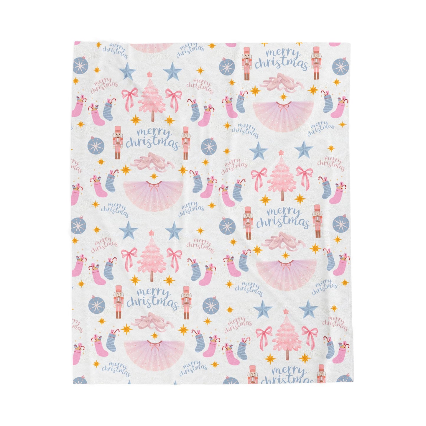 "Nutcracker Ballet Christmas Blanket" – Soft Velveteen Plush Throw with Festive Holiday Ballet Design (Cozy Dance-Themed Home Decor)