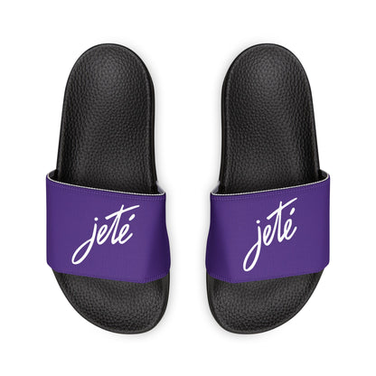 WOMEN'S SIZES - “Jeté” Official Logo Dance -Inspired Custom Footwear | Women’s Sandal Slides with Removable Straps