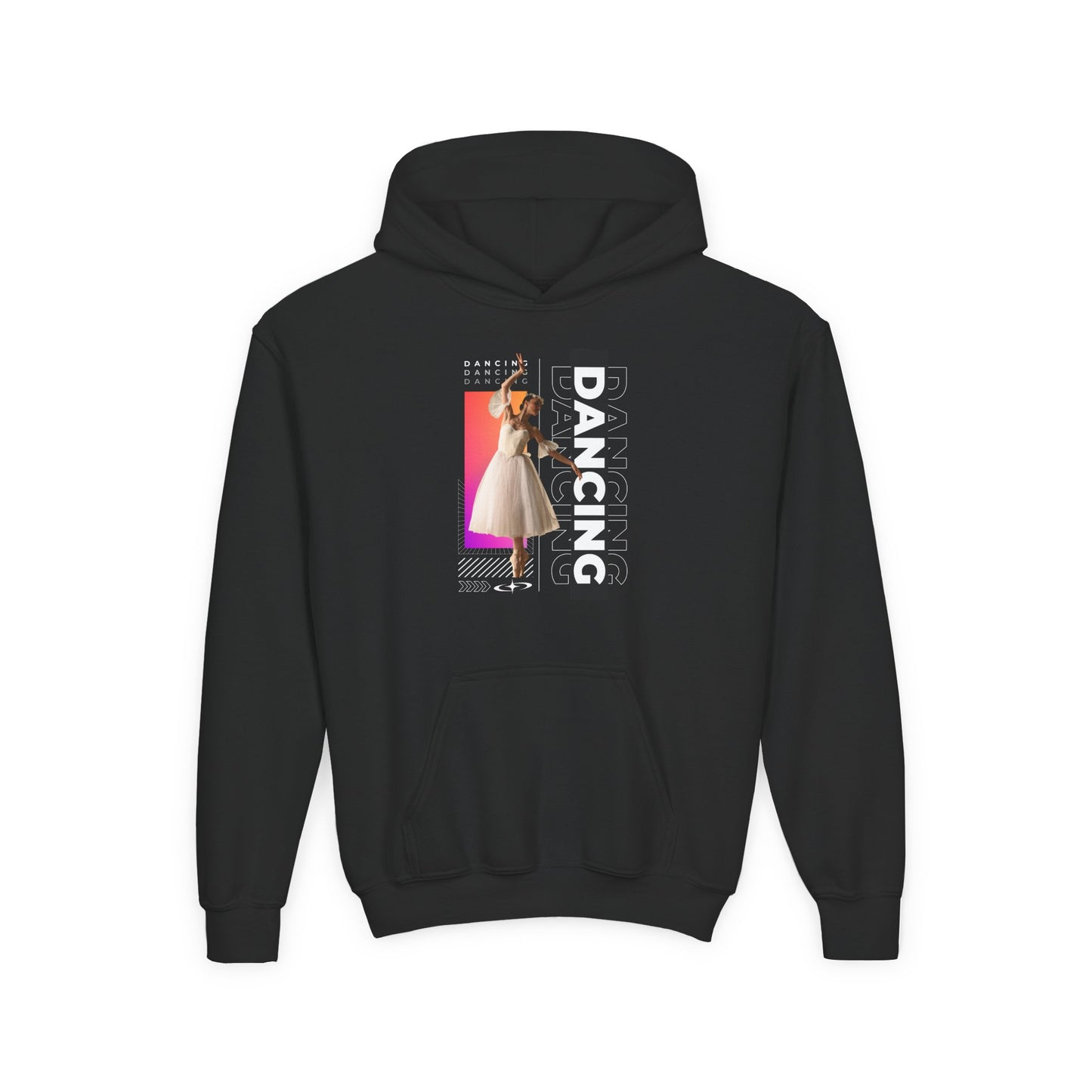 “Dancing” Female Dancer Streetwear Graphic | Unisex Youth Hoodie – Dance Hoodie for Kids & Young Performers