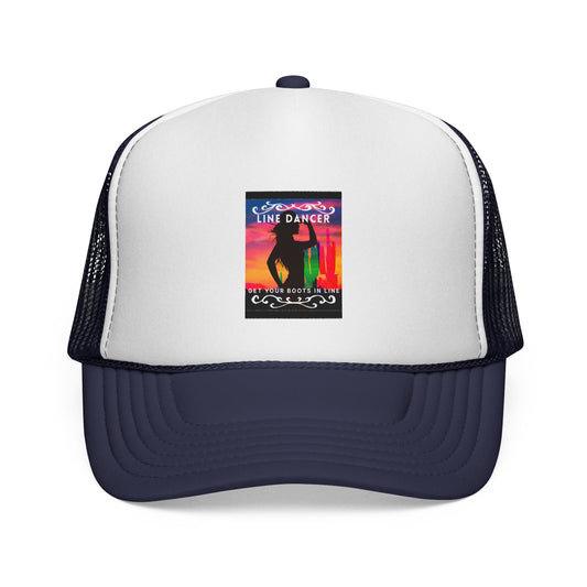 “Line Dancer, Get Your Boots In Line” Cowgirl Graphic | Western Country Dance Cap for Women & Men