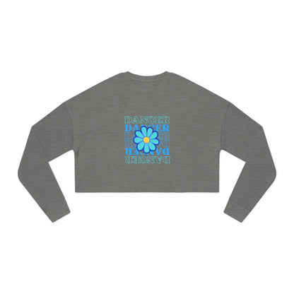 "Dancer" Floral Text Graphic – Women’s Cropped Fleece Sweatshirt