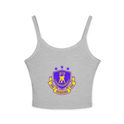 "Jeté Dance Gear" Women’s Spaghetti Strap Tank Top – Collegiate-Inspired Dancer Graphic | Stylish Studio Apparel for Dancers & Performers