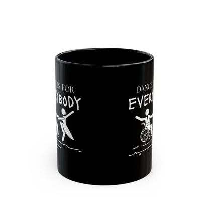 "Dance Is for Everybody" Accent Coffee Mug – Inclusive Dance-Themed Mug for Dancers, Teachers, and Ballet Lovers